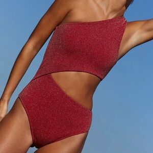 Beach Riot Celine Asymmetric One-Piece Swimsuit